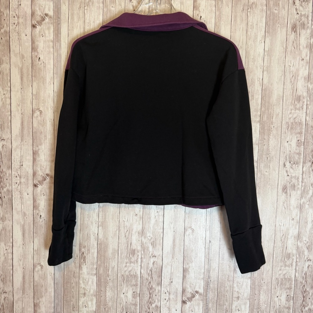 Outdoor Voices Pickup 1/4 Zip Black Kalamata Sweatshirt - Picture 6 of 6